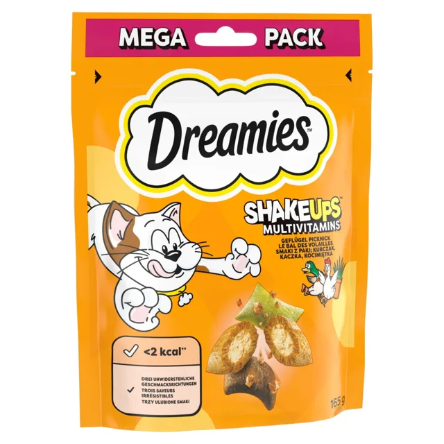 Dreamies Shakeups Multivitamins Snacks - drůbeží piknik (4 x 165 g)