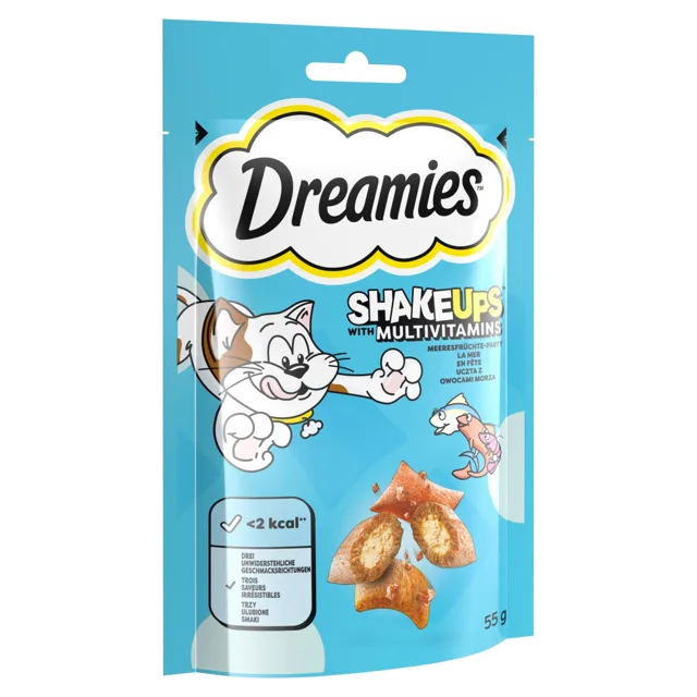 Dreamies Shakeups Multivitamins Snacks - mix z moře (6 x 55 g)