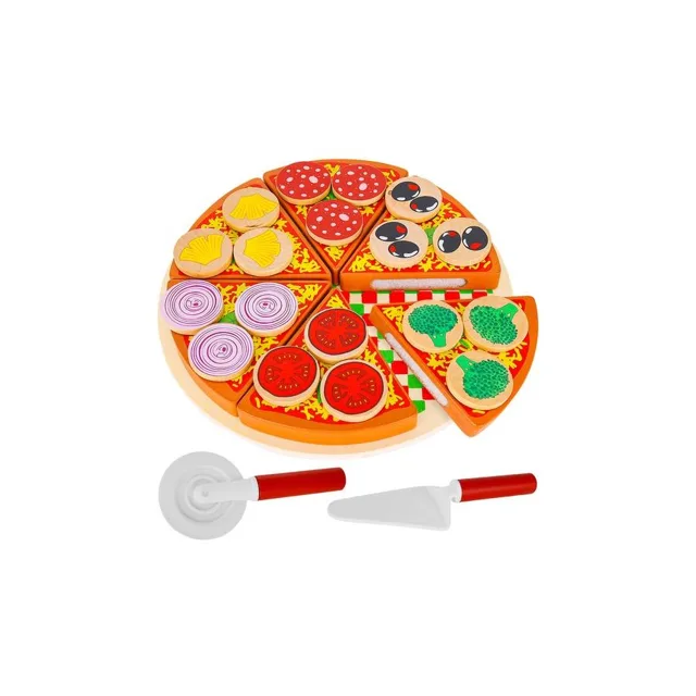 Dřevěná pizza na suchý zip