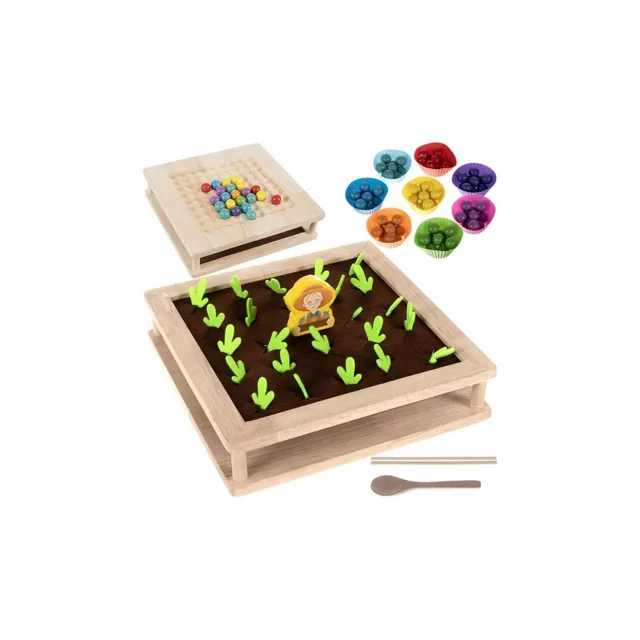 Dřevěné puzzle farma 2v1