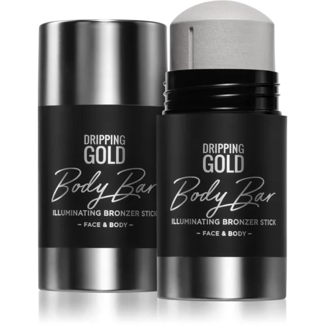 Dripping Gold Luxury Tanning Illuminating Stick rozjasňující bronzer na obličej a tělo odstín Silver 36 g