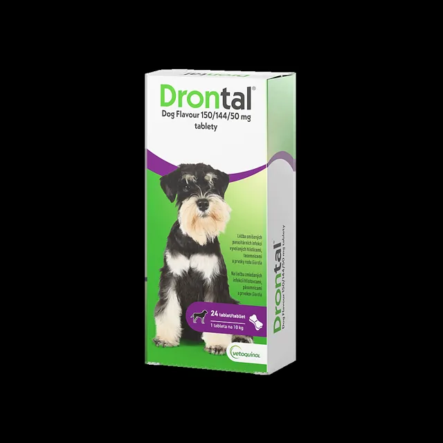 DRONTAL Dog flavour 150/144/50 mg pro psy 24 tablet