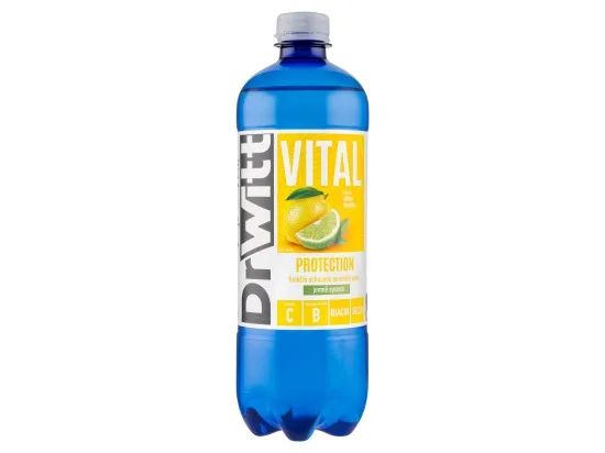 DrWitt Vital Protection funkční ochucená minerální voda příchuť citron limetka jemně sycená 750 ml