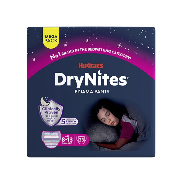 DRY NITES® Mega Natahovací kalhotky pro dívky 8-13 let 23 kusů