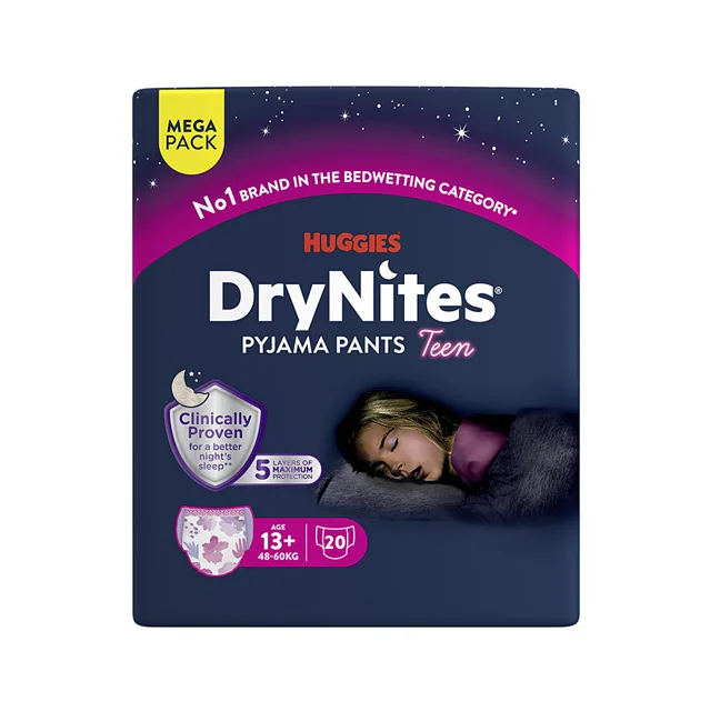 DRY NITES® Mega Natahovací kalhotky pro dívky od 13+ let 20 kusů