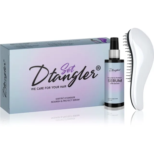 Dtangler We Care For Your Hair Set dárková sada na vlasy Silver 2 ks