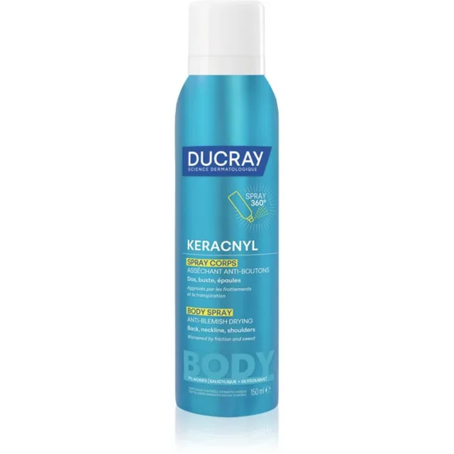 Ducray Keracnyl Body Spray Anti-blemish Drying tělový sprej proti akné 150 ml