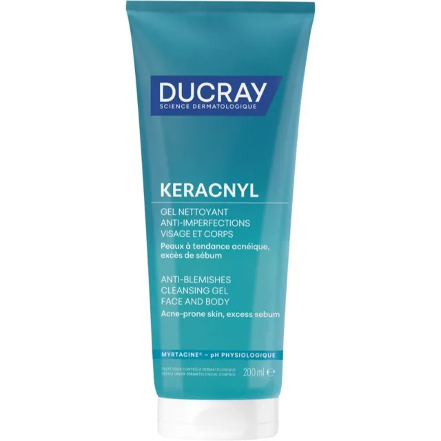 Ducray Keracnyl Foaming gel čisticí pěnivý gel pro mastnou pleť se sklonem k akné 200 ml