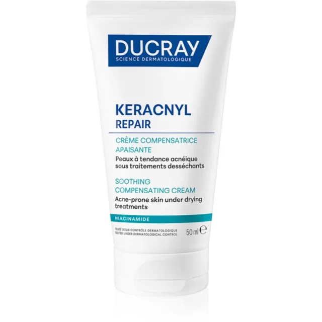 Ducray Keracnyl Repair Soothing Compensating Cream zklidňující a hydratační krém pro citlivou pleť se sklonem k akné 50 ml