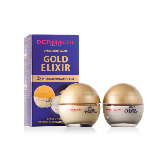 Duopack Gold Elixir denní + noční krém Dermacol - Oficiální e-shop Dermacol