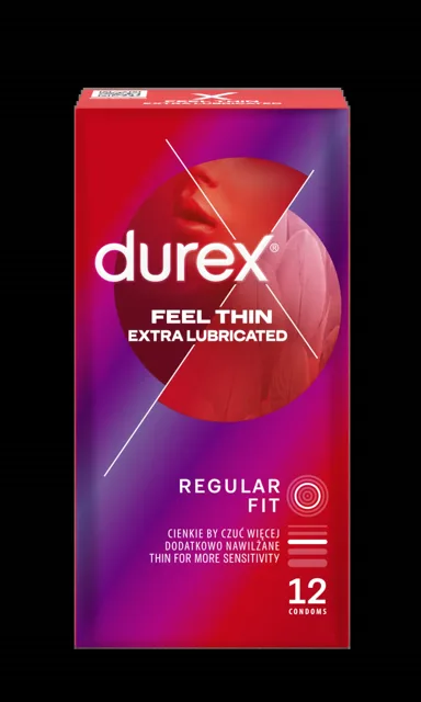 Durex Feel Thin Extra Lubricated 12ks