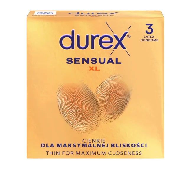 Durex Sensual XL kondomy 3 ks