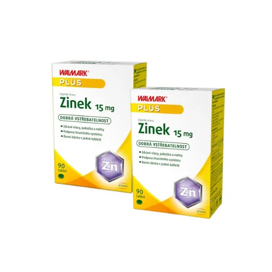 Dvojbalení Walmark Zinek 15 mg, organický zinek 2x30 tbl