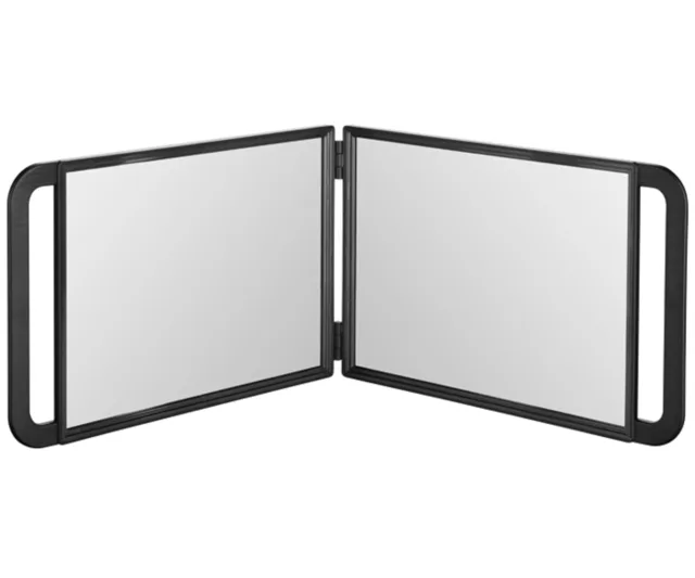 Dvojité zrcadlo Eurostil Professional - černé, 36 x 23,5 cm + dárek zdarma