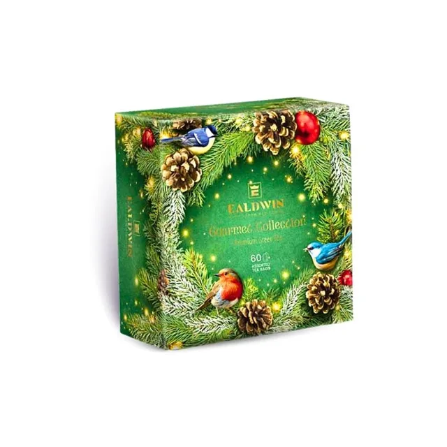 EALDWIN Christmas gourmet collection kolekce zelených čajů 60 sáčků