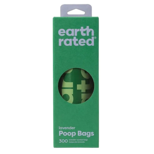 EARTH RATED Sáčky na exkrementy Levandulové 300ks