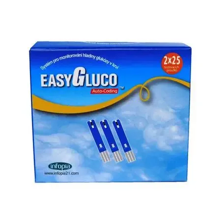 EasyGluco testovací proužky pro glukometr 50 ks