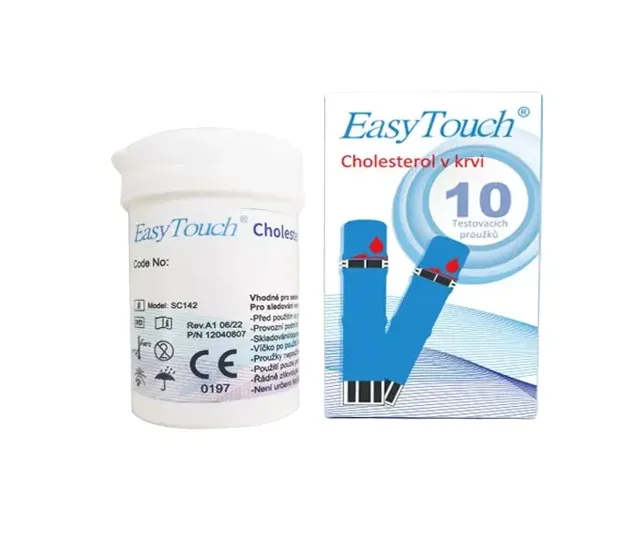 EasyTouch testovací proužky na cholesterol 10 ks