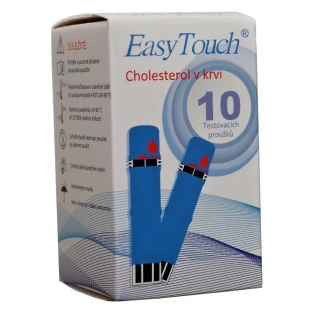 EASYTOUCH Testovací proužky pro měření cholesterolu 10 kusů