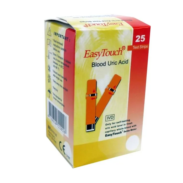 EASYTOUCH Testovací proužky pro měření kyseliny močové 25 kusů