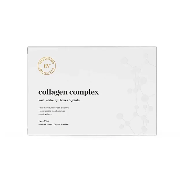 ECCE VITA Pro Collagen Complex na klouby kosti a šlachy s příchutí mango-maracuja 31 kusů