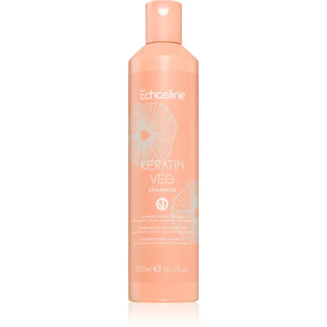 Echosline Keratin veg Shampoo vyživující šampon pro obnovu a posílení vlasů s aminokyselinami 300 ml