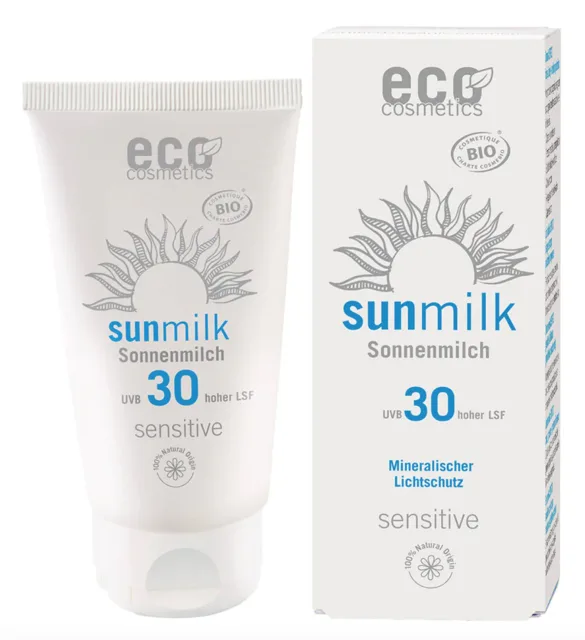 Eco Cosmetics Sun Milk Sensitive, opalovací mléko  SPF 30, BIO, 75 ml