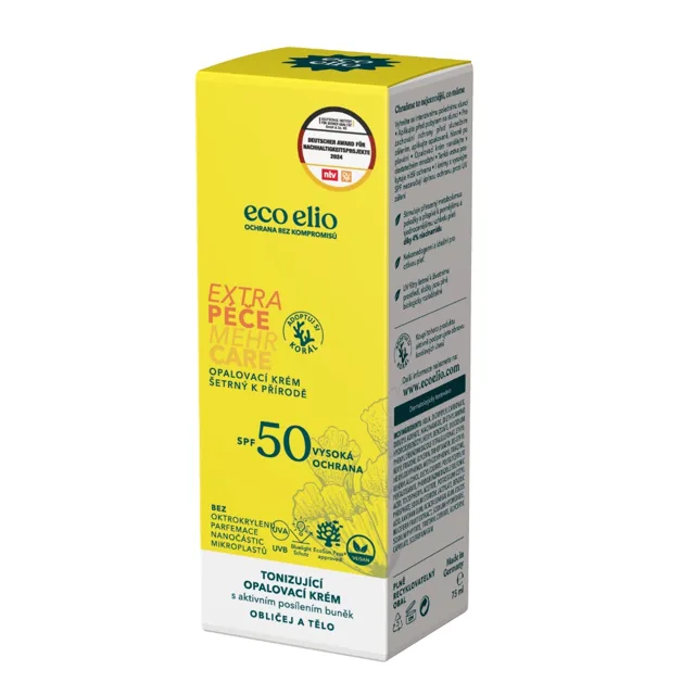 Eco elio Opalovací krém Extra péče SPF50 75 ml