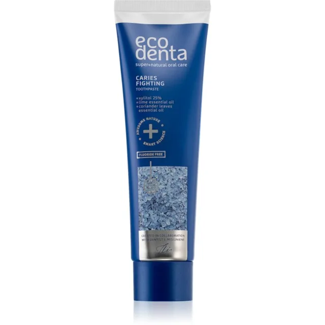 Ecodenta Expert Caries Fighting zubní pasta bez fluoridu proti zubnímu kazu 100 ml