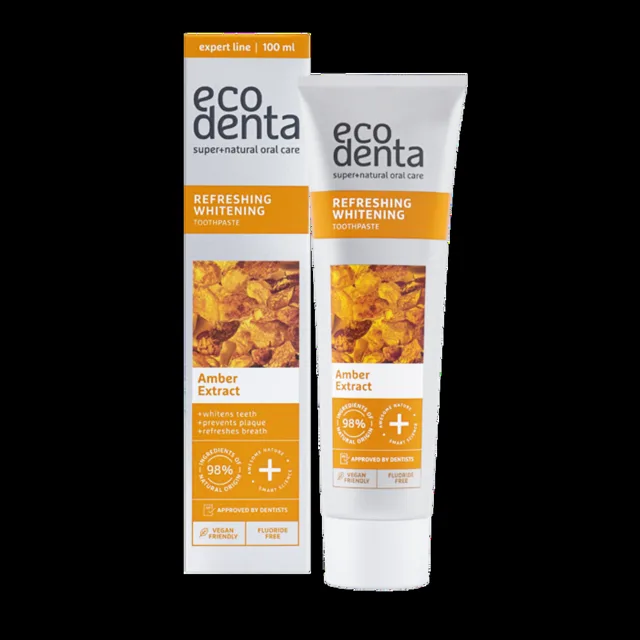 ECODENTA Osvěžující bělící zubní pasta z extraktem z jantaru 100 ml