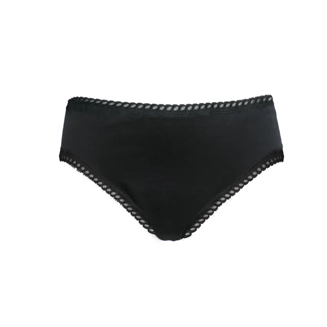 ecodis Menstruační kalhotky Panty na střední menstruaci - černé, M