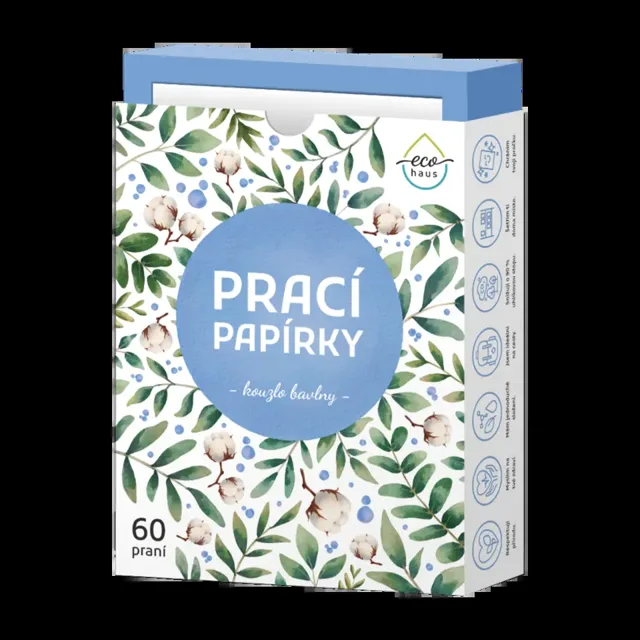 EcoHaus Prací papírky Kouzlo bavlny 60 ks