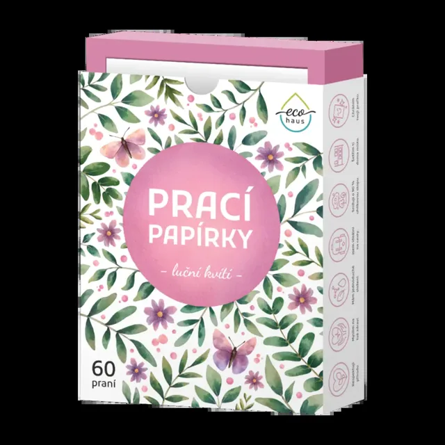 EcoHaus Prací papírky Luční kvítí 60 ks