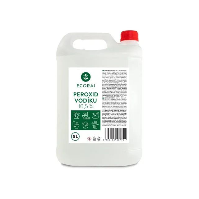 Ecorai Peroxid vodíku 10,5 % na úklid EXTRA ÚČINNÝ kynystr 5 l