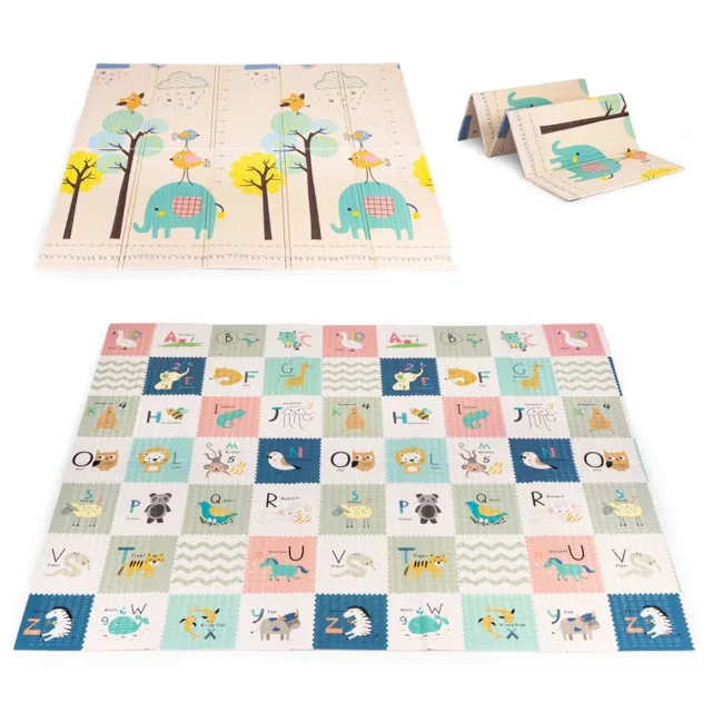 EcoToys Dětská pěnová podložka  200×150 cm, oboustranná edukační
