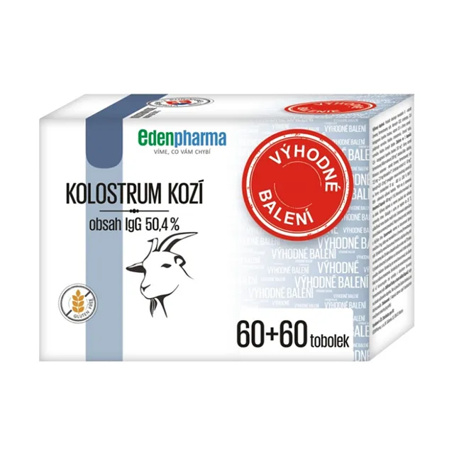 EDENPHARMA Kolostrum kozí 60+60 tobolek DUOPACK 120 kusů