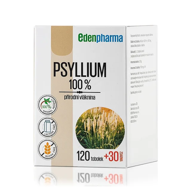EDENPHARMA Psyllium 120 + 30 kapslí