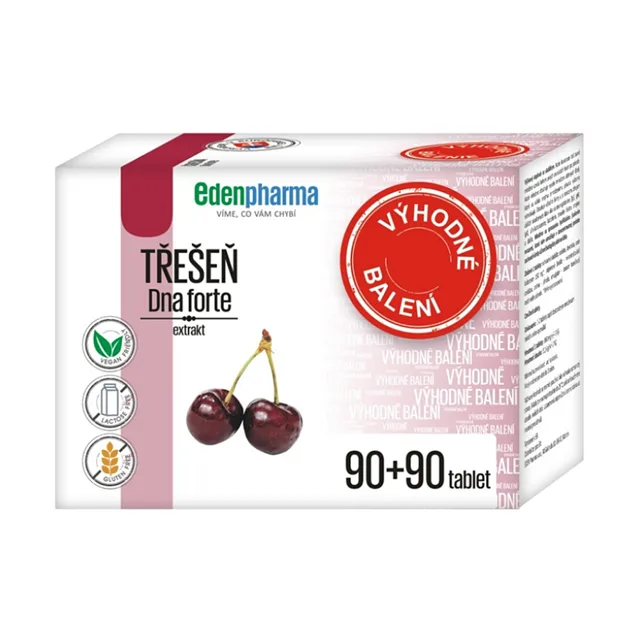 EDENPHARMA Třešeň Dna forte 90+90 tablet DUOPACK 180 kusů