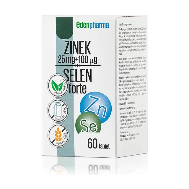 EDENPHARMA Zinek Selen forte 60 kapslí