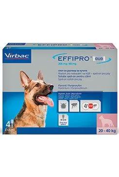Effipro Duo Dog L (20-40kg) 268/80 Mg, 4x2,68ml