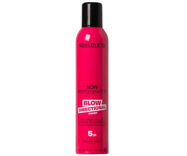 Ekologický lak na vlasy bez plynu se silnou fixací Selective Professional Now Next Generation Blow Directional Finish - 300 ml + dárek zdarma