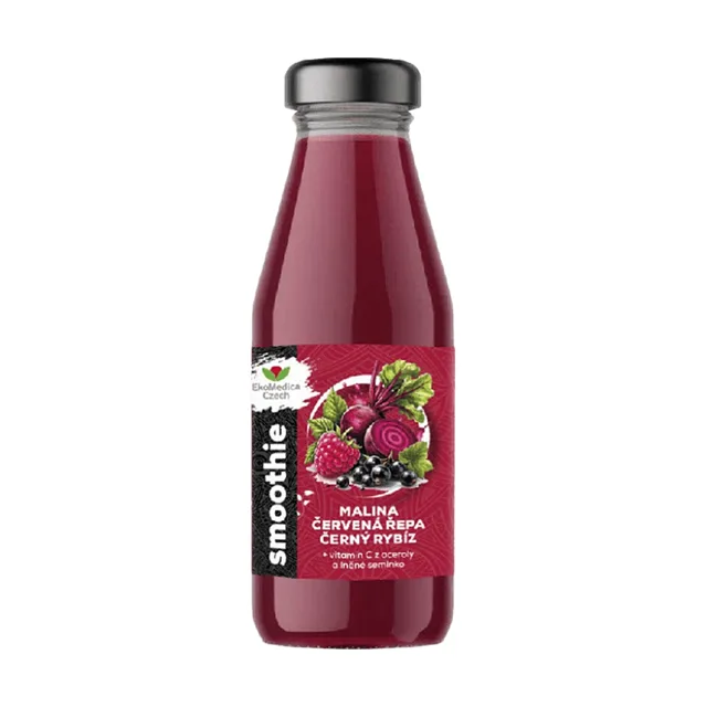 EKOMEDICA Smoothie Malina, Rybíz, Červená řepa 250 ml