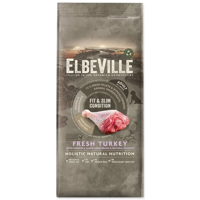 ELBEVILLE Krmivo Adult All Breeds Fit and Slim Condition Fresh Turkey 11,4kg