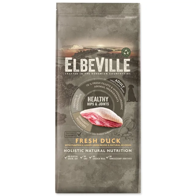 ELBEVILLE Krmivo Adult Large Healthy Hips and Joints Fresh Duck 11,4kg