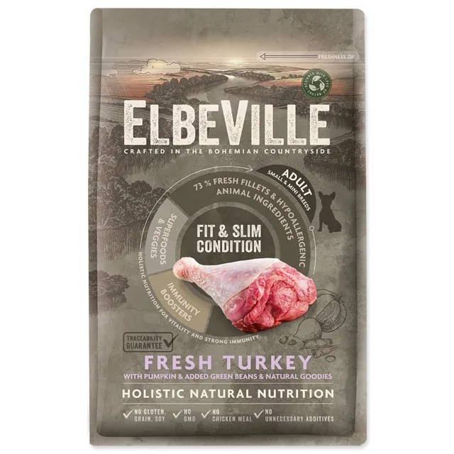 ELBEVILLE Krmivo Adult Mini Fit and Slim Condition Fresh Turkey 4kg