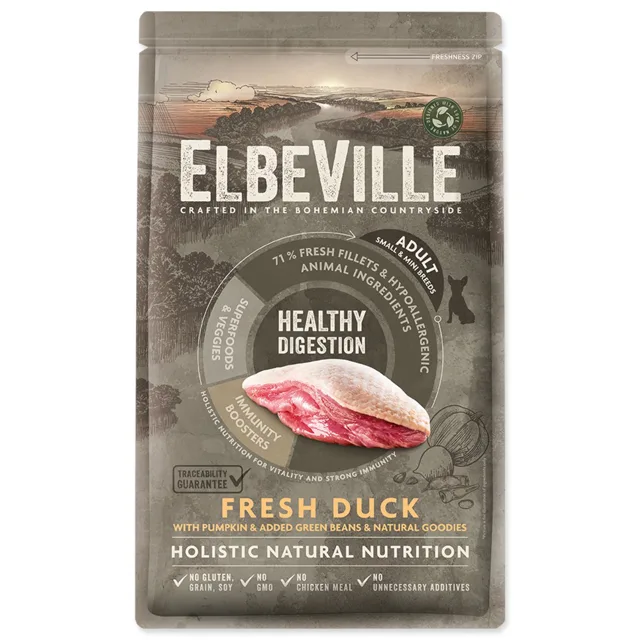 ELBEVILLE Krmivo Adult Mini Healthy Digestion Fresh Duck 1,4kg