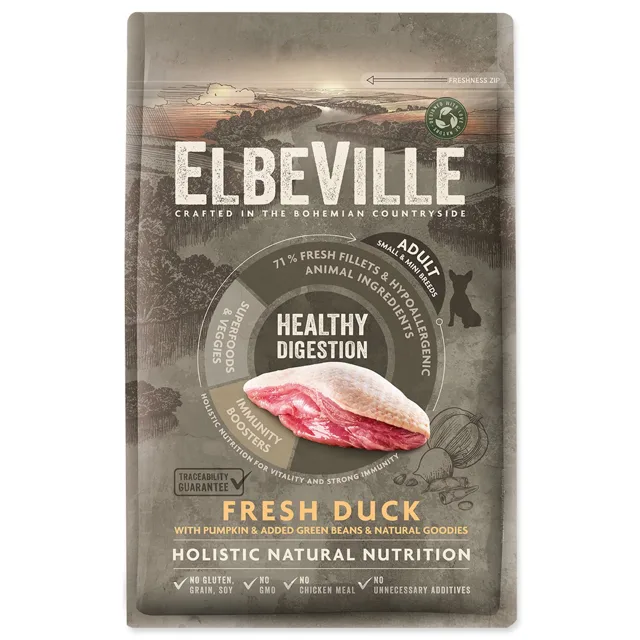 ELBEVILLE Krmivo Adult Mini Healthy Digestion Fresh Duck 4kg