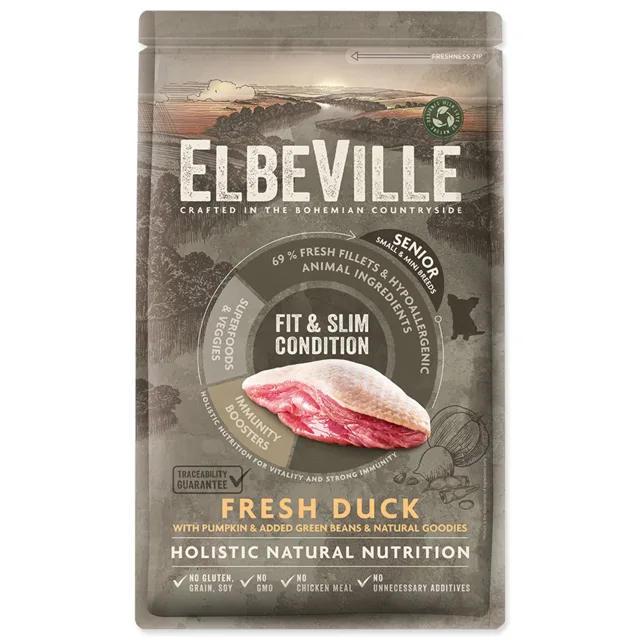 ELBEVILLE Krmivo Senior Mini Fit and Slim Condition Fresh Duck 1,4kg