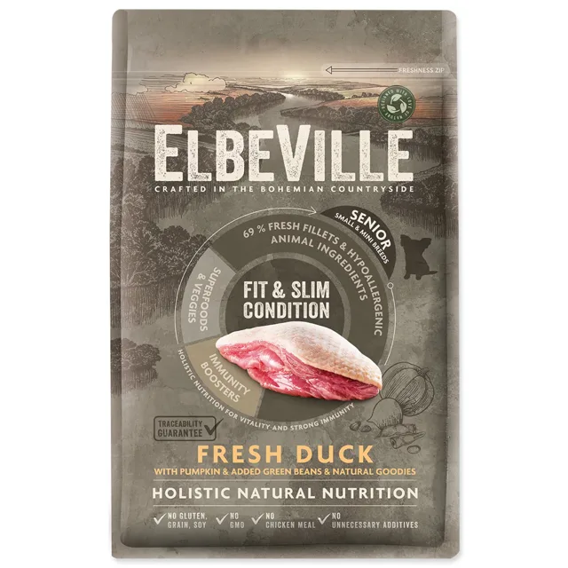 ELBEVILLE Krmivo Senior Mini Fit and Slim Condition Fresh Duck 4kg