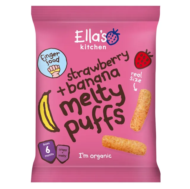 ELLA'S KITCHEN Křupky jahoda a banán BIO 20 g